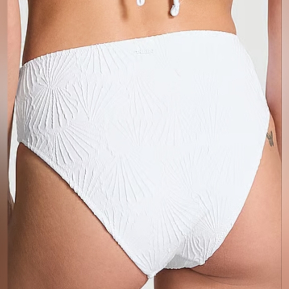 M L XL XXL VS PINK Swim High Waist Cheeky Bikini Bottom WHITE - Picture 2 of 3